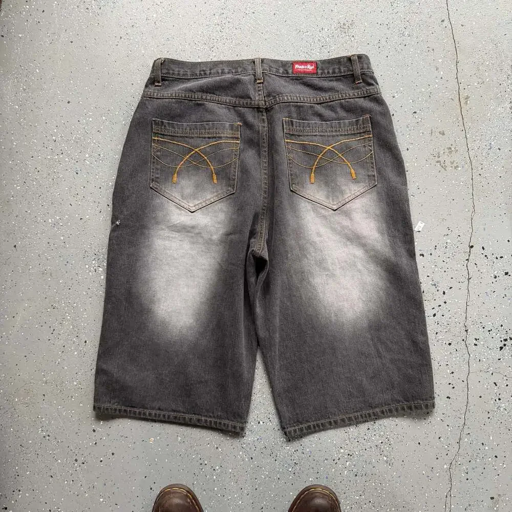 Painted Rum Men's Dark Wash Denim Shorts Pockets, Size 36